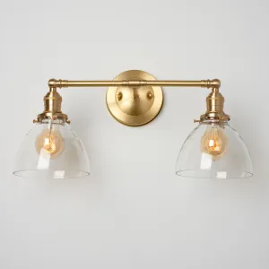 Thetford (Clear) | 2-Shade Cross Bar Sconce