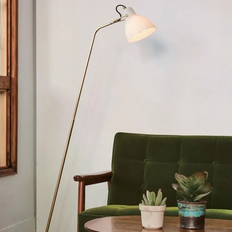 Timeless White Brass Floor Lamp