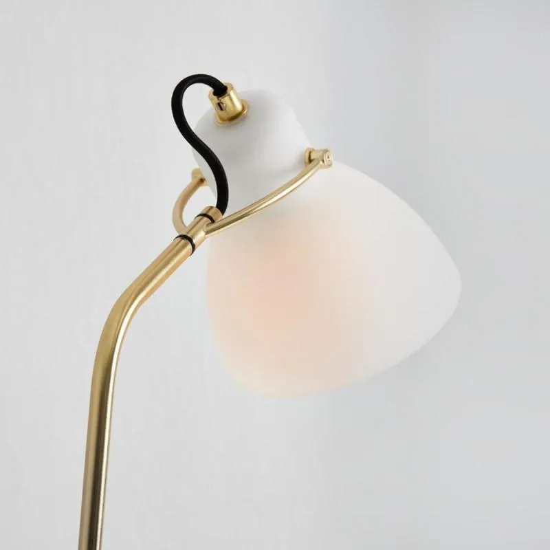 Timeless White Brass Floor Lamp