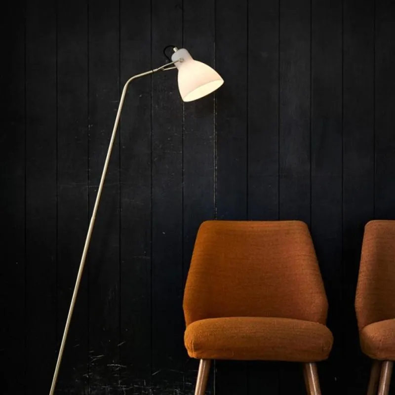 Timeless White Brass Floor Lamp