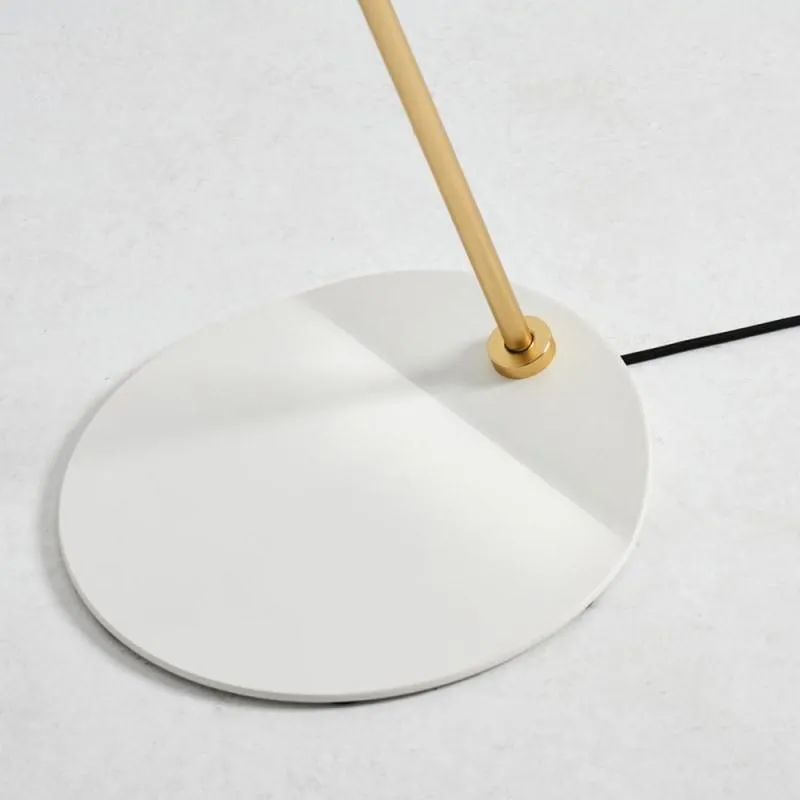 Timeless White Brass Floor Lamp