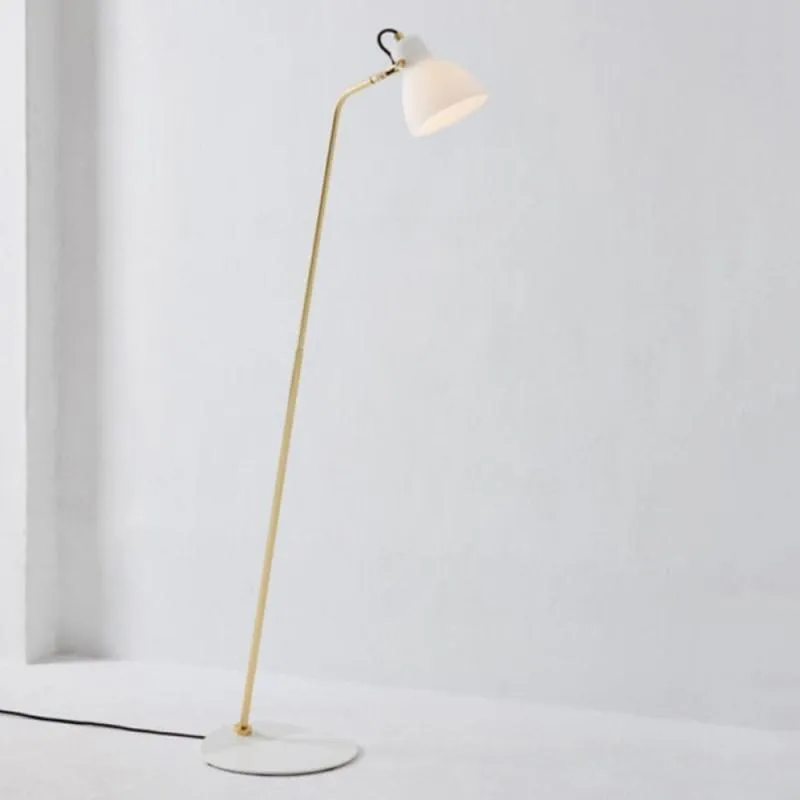 Timeless White Brass Floor Lamp