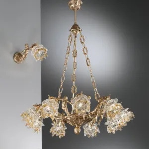 Traditional Brass Chandelier With Cherubs