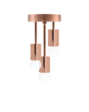 Triple Flush Mount: Modern Copper