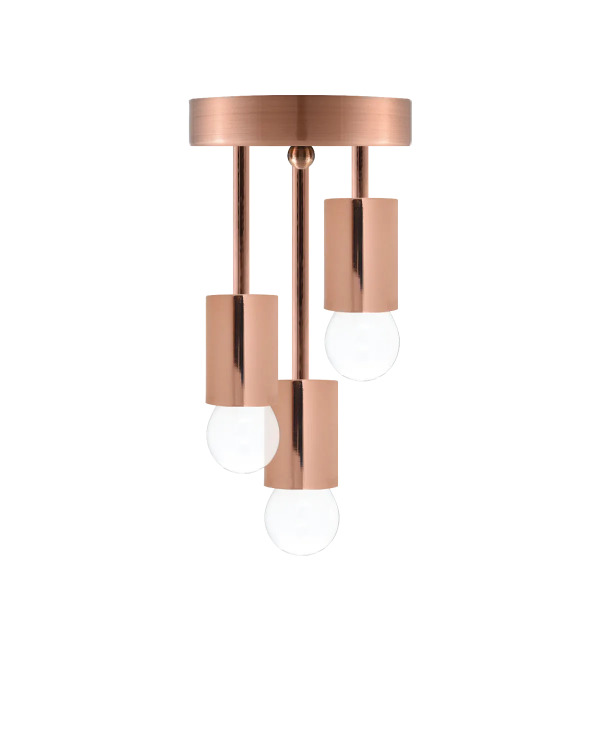 Triple Flush Mount: Modern Copper