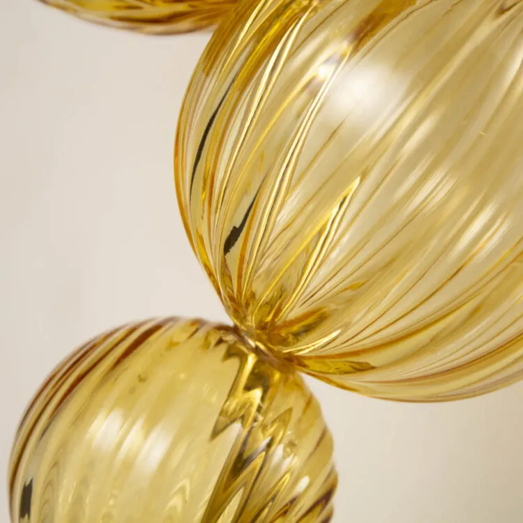 Wall lamp artistic globes amber glass