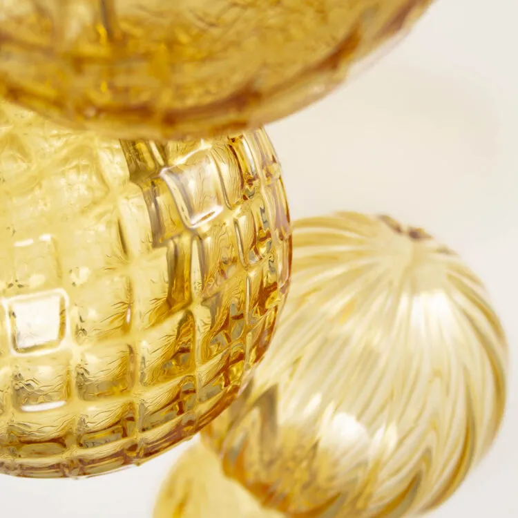 Wall lamp artistic globes amber glass