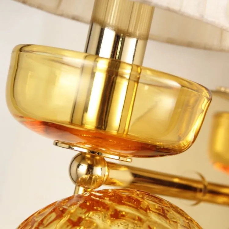 Wall lamp artistic globes amber glass
