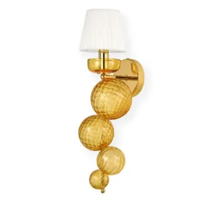 Wall lamp artistic globes amber glass