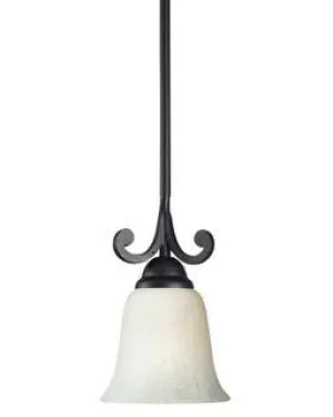 Z-Lite Lighting 139MP One Light Mini Pendant in Matte Distressed Black Finish